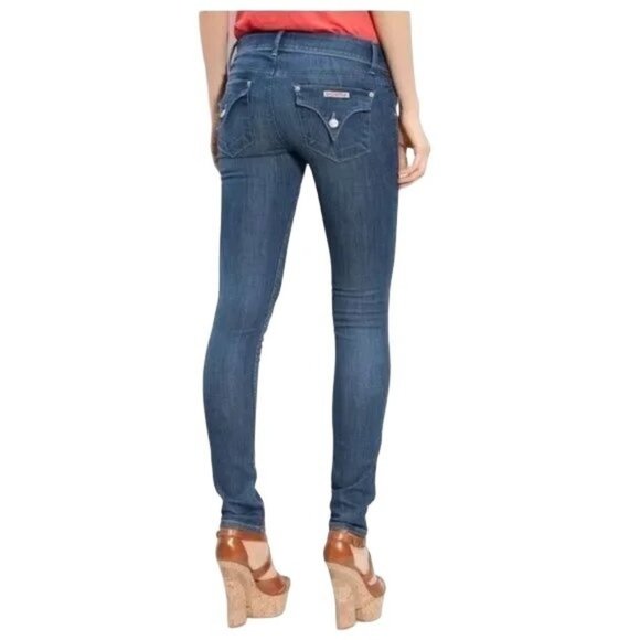 Hudson Denim - Hudson Collin Flap Skinny Jeans in Crete Dark Wash W422TIL Tencel Size 26